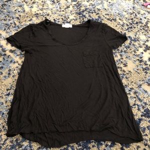 Black high low pocket T-shirt